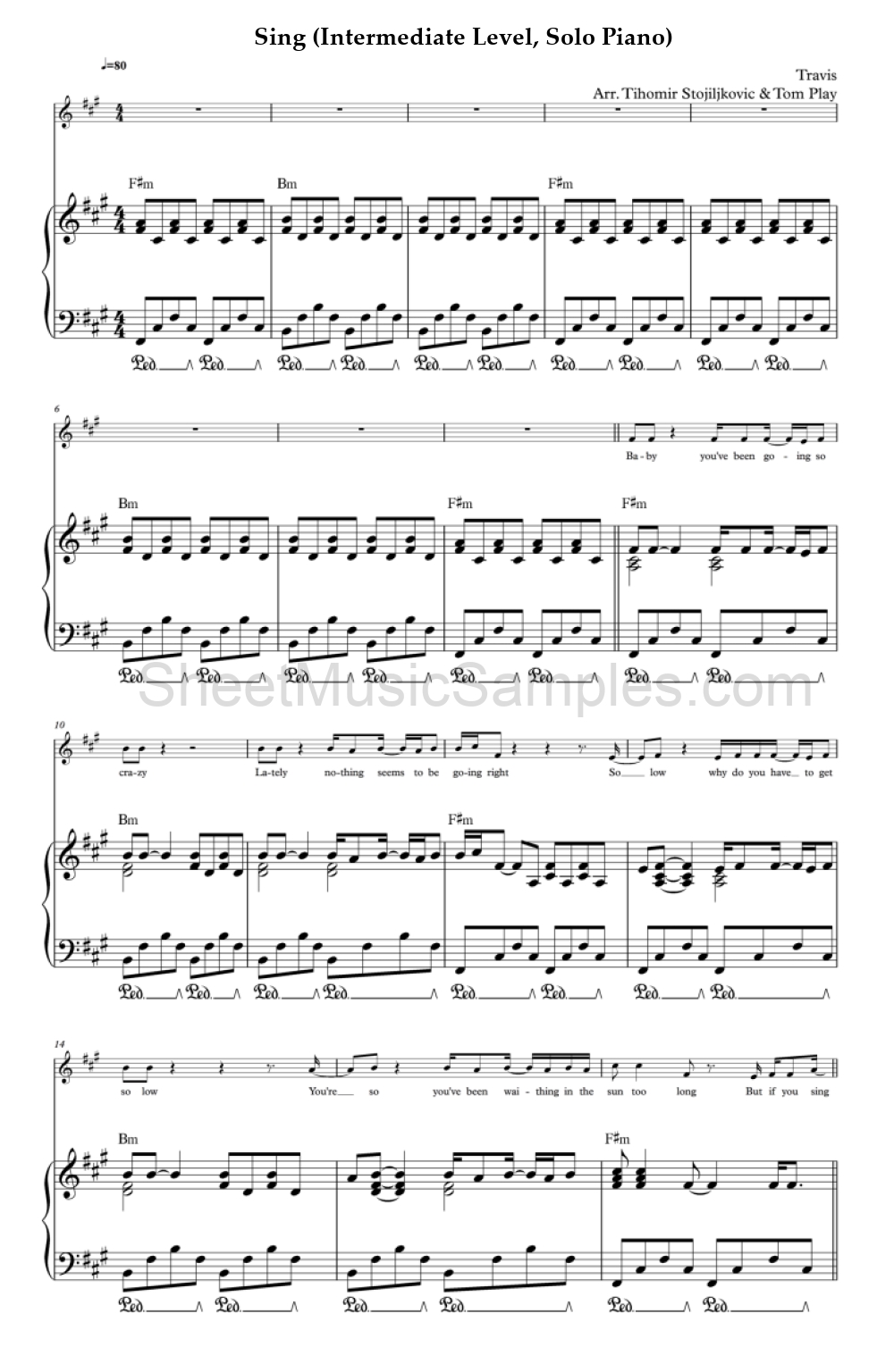 Sing (Intermediate Level, Solo Piano)