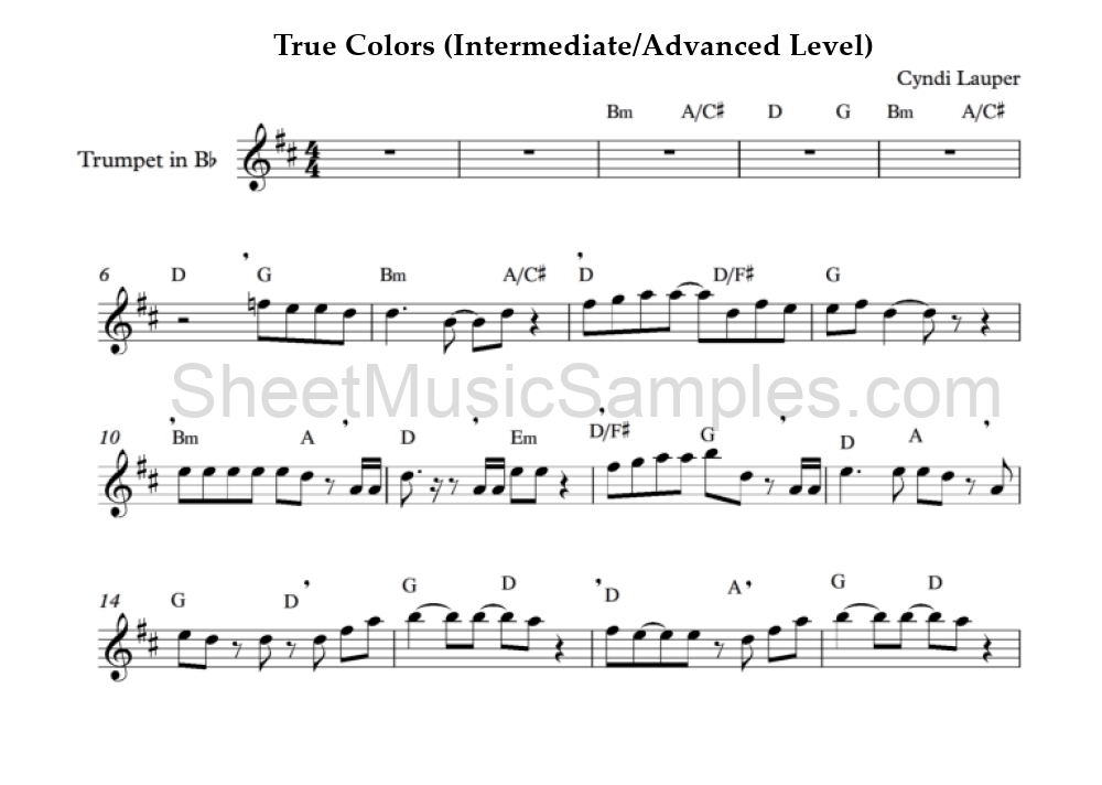 True Colors (Intermediate/Advanced Level)