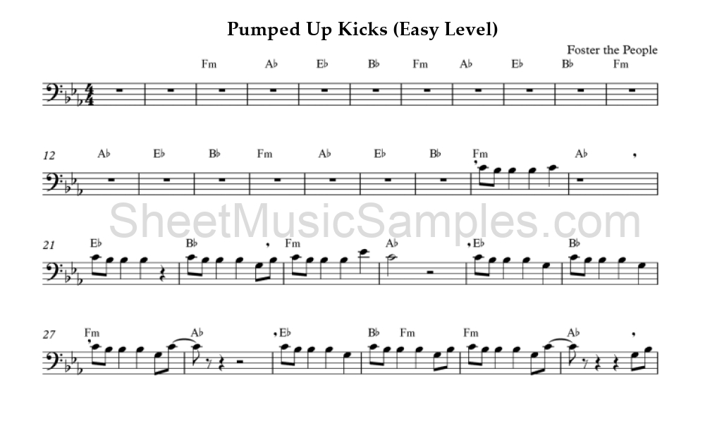 Pumped Up Kicks (Easy Level)