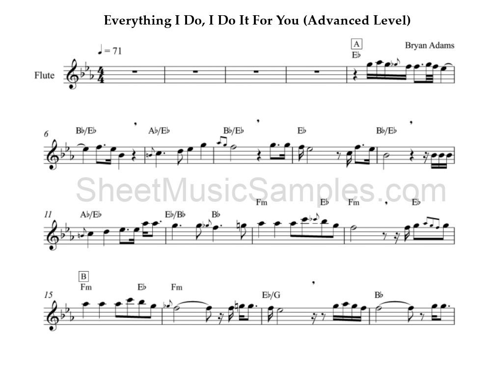 Everything I Do, I Do It For You (Advanced Level)