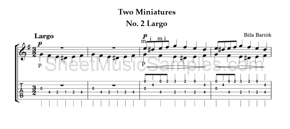 Two Miniatures - No. 2 Largo