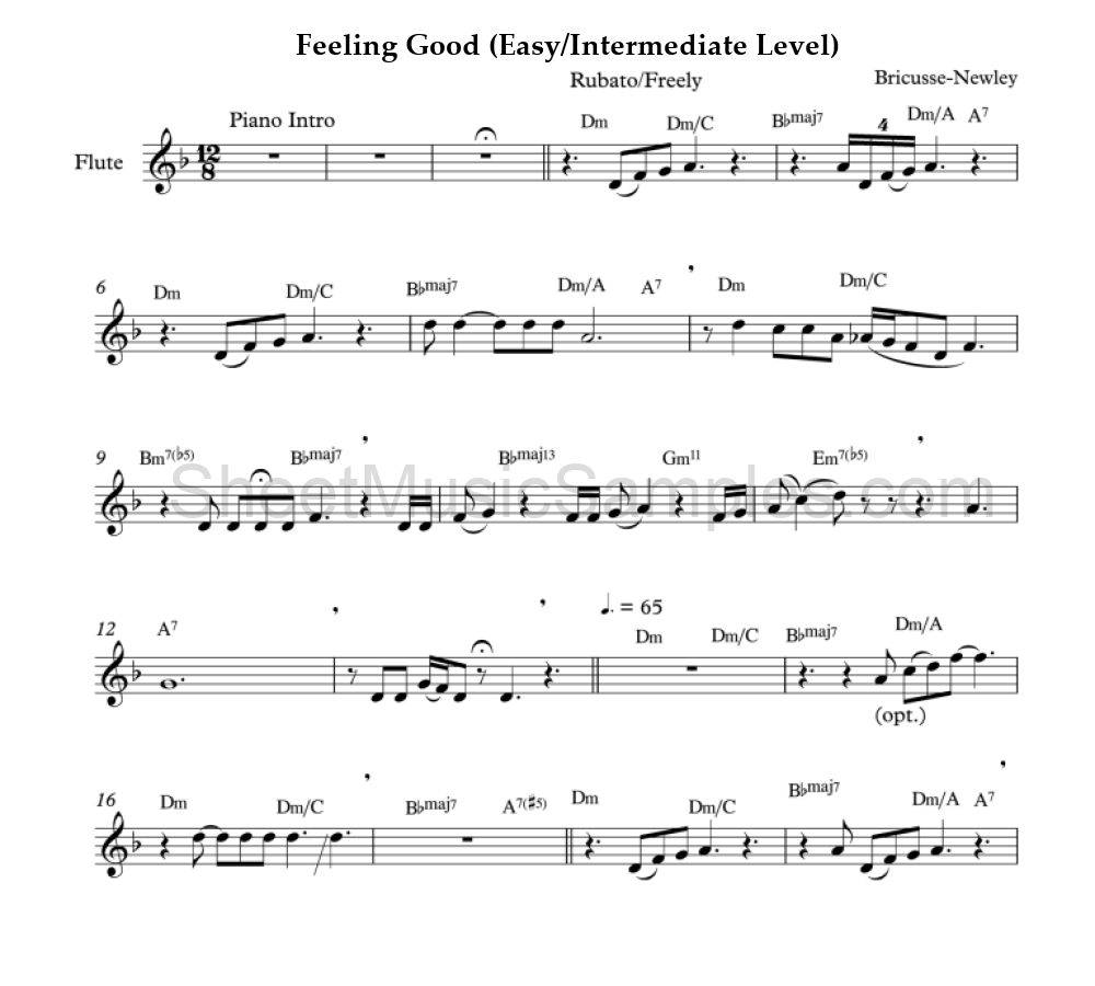 Feeling Good (Easy/Intermediate Level)