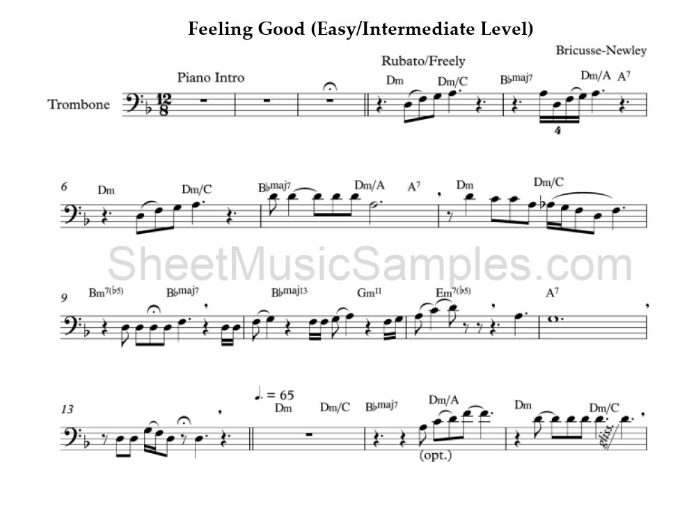 Feeling Good (Easy/Intermediate Level)