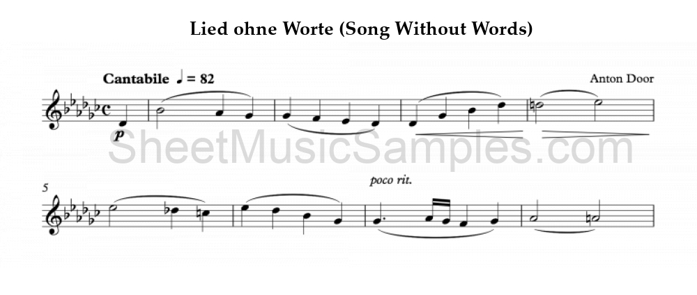 Lied ohne Worte (Song Without Words)