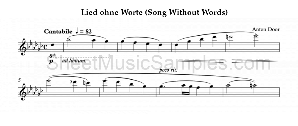 Lied ohne Worte (Song Without Words)