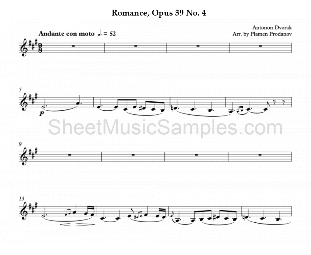 Romance, Opus 39 No. 4