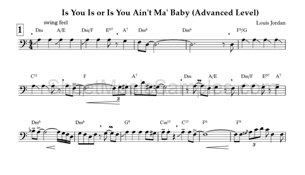 Is You Is or Is You Ain't Ma' Baby (Advanced Level)