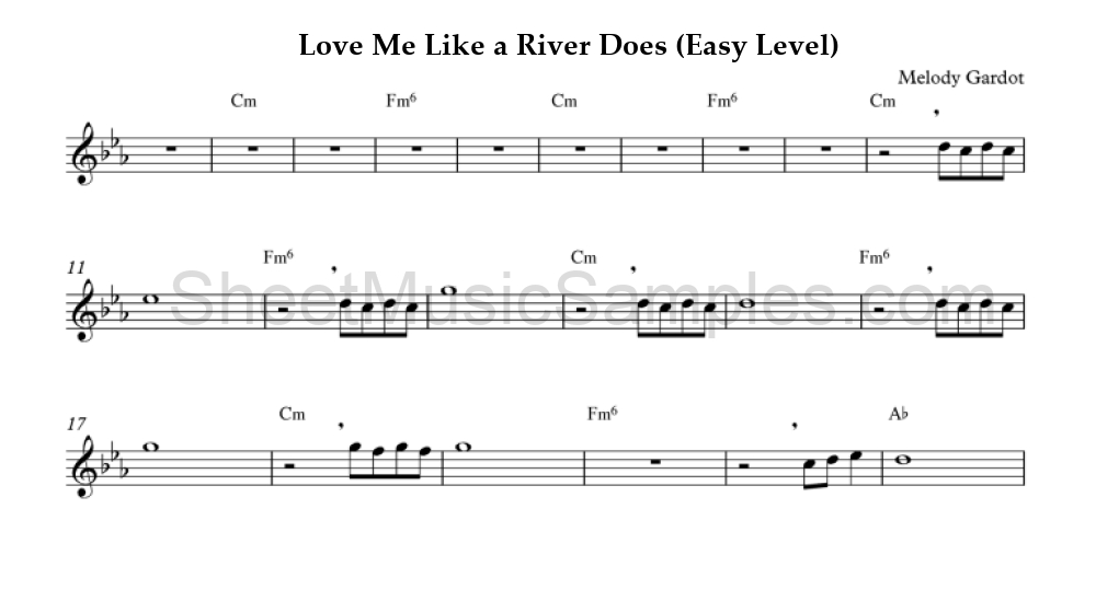 Love Me Like a River Does (Easy Level)