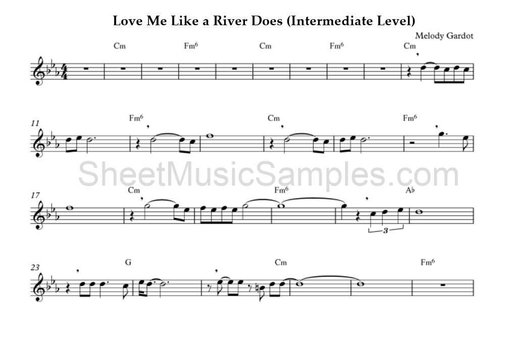 Love Me Like a River Does (Intermediate Level)