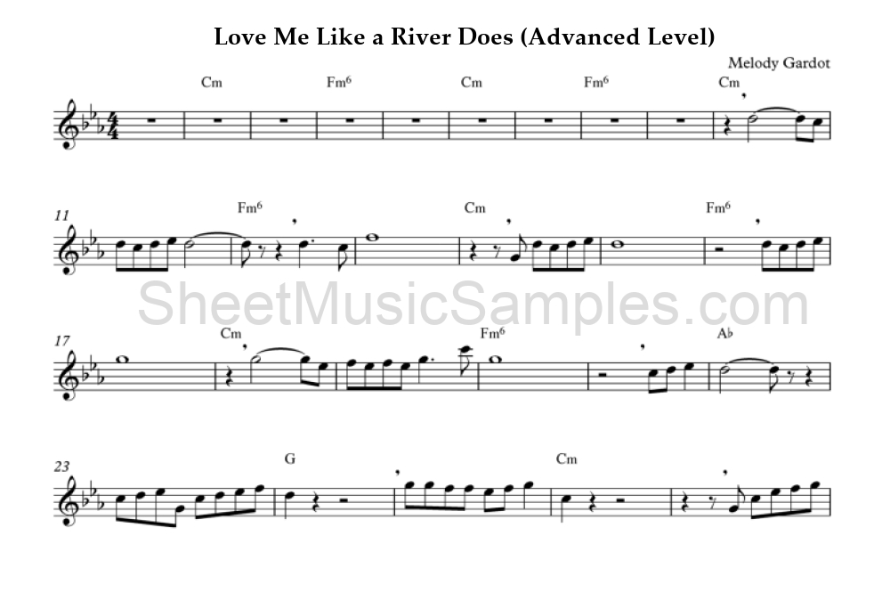 Love Me Like a River Does (Advanced Level)