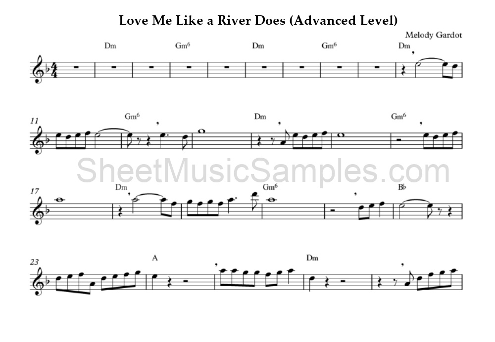 Love Me Like a River Does (Advanced Level)