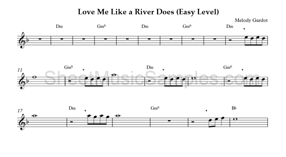 Love Me Like a River Does (Easy Level)