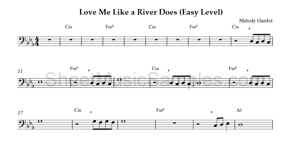 Love Me Like a River Does (Easy Level)