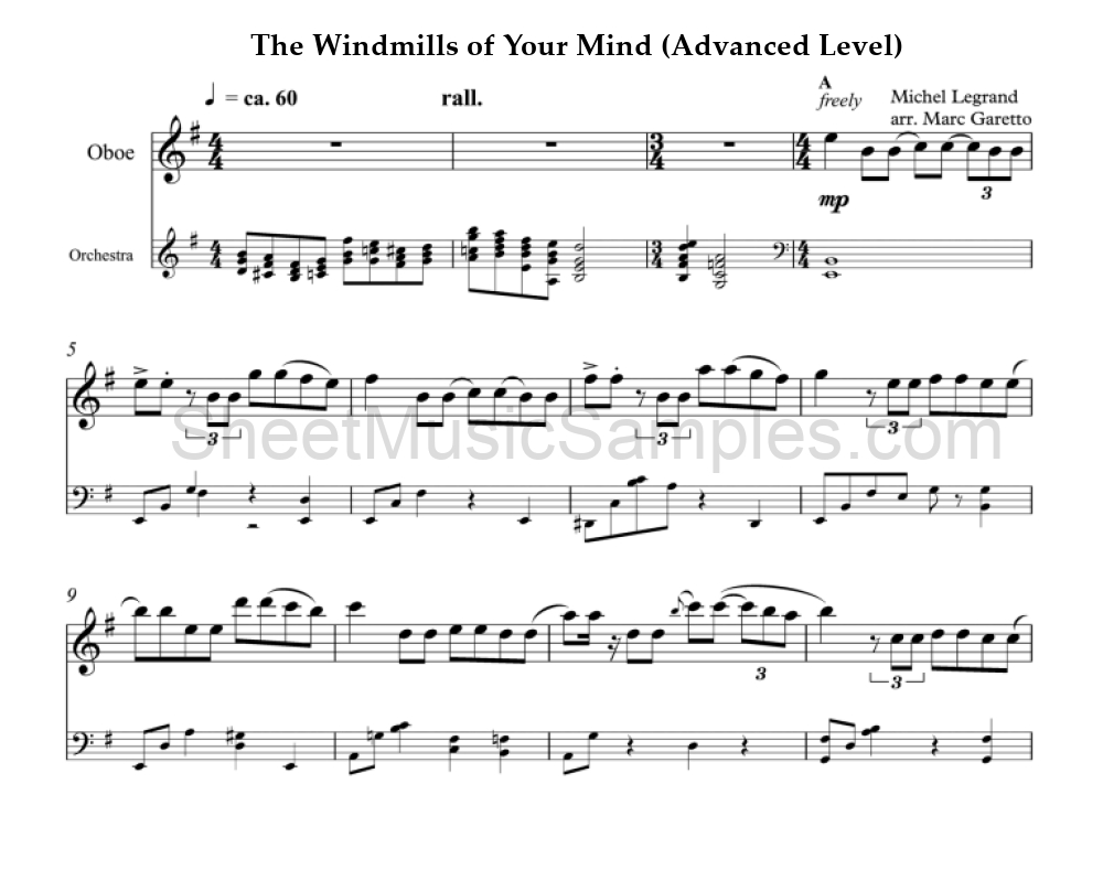 The Windmills of Your Mind (Advanced Level)