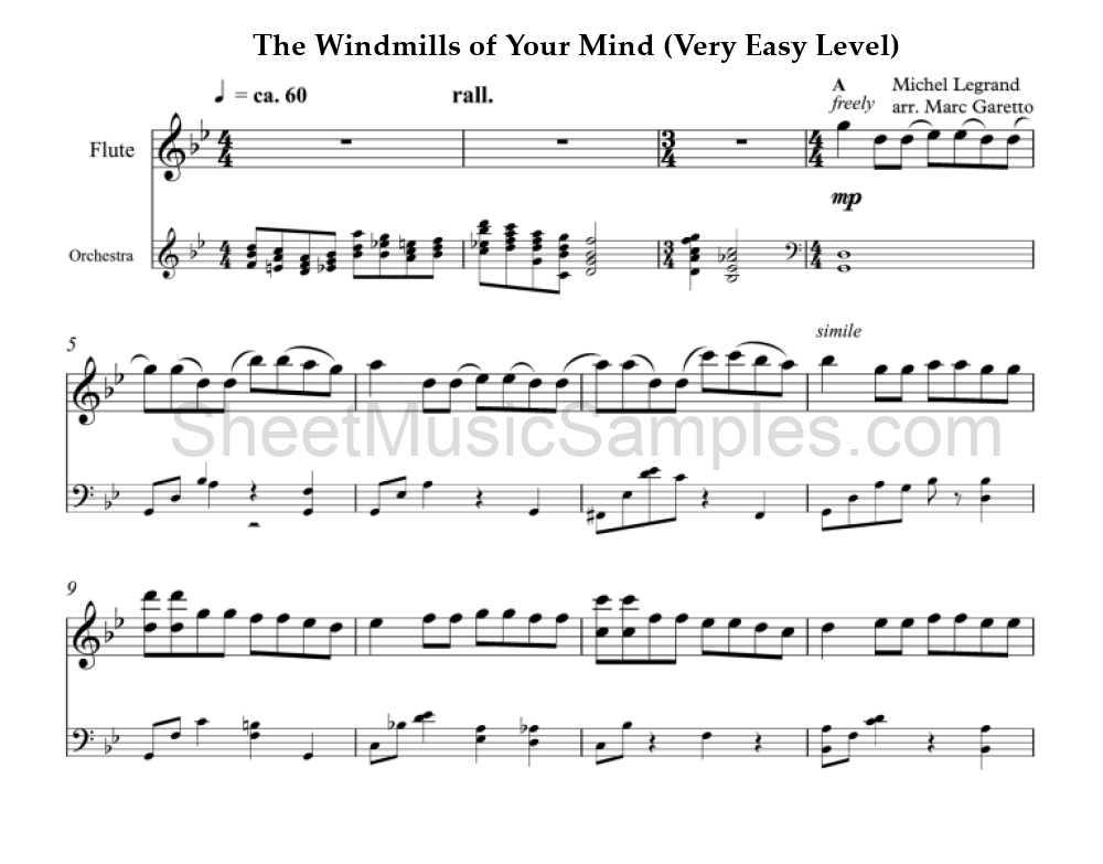 The Windmills of Your Mind (Very Easy Level)