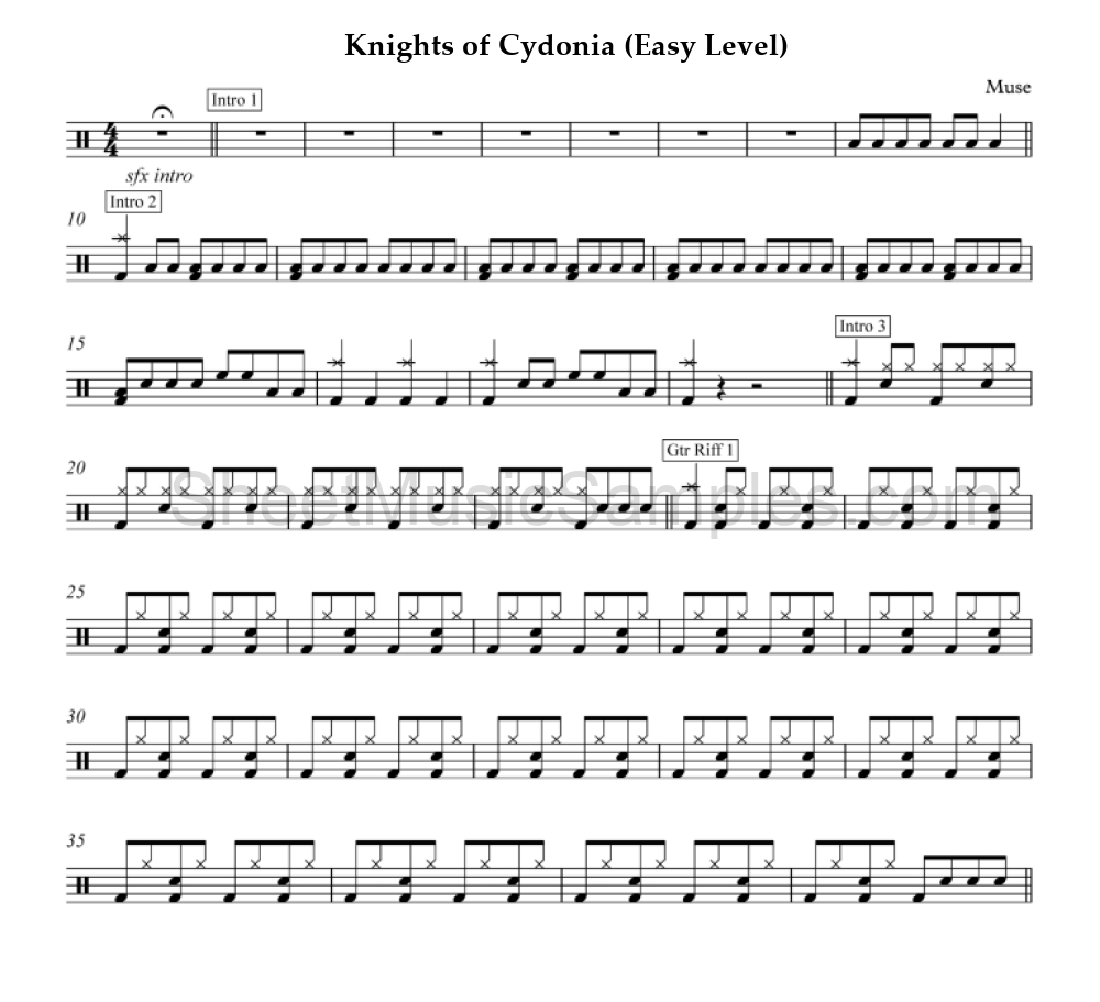 Knights of Cydonia (Easy Level)