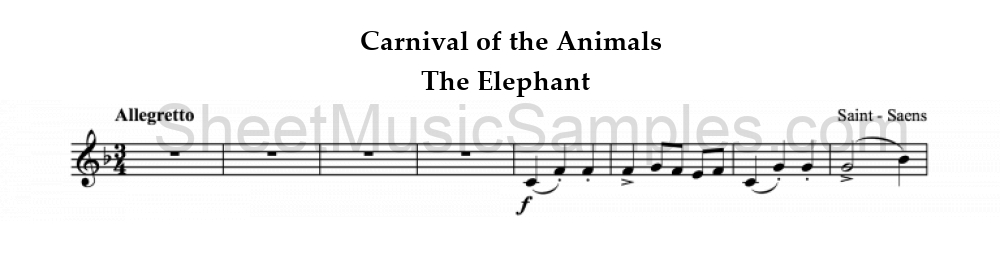 Carnival of the Animals - The Elephant