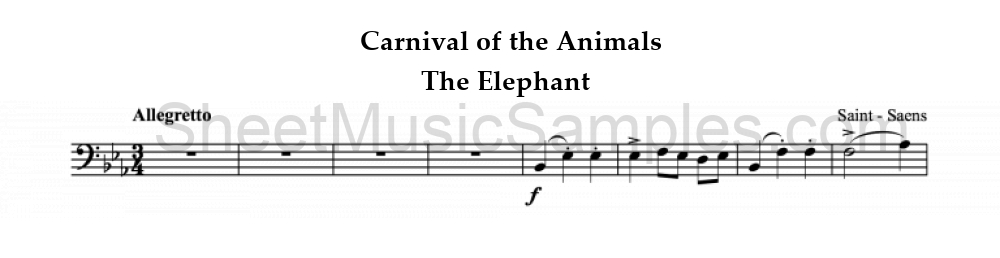 Carnival of the Animals - The Elephant