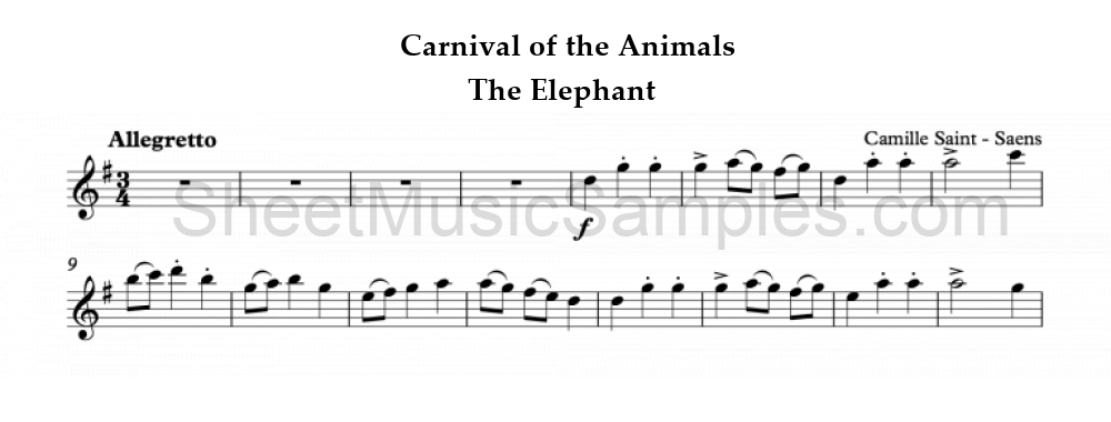 Carnival of the Animals - The Elephant