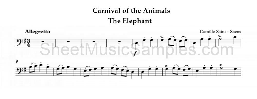 Carnival of the Animals - The Elephant