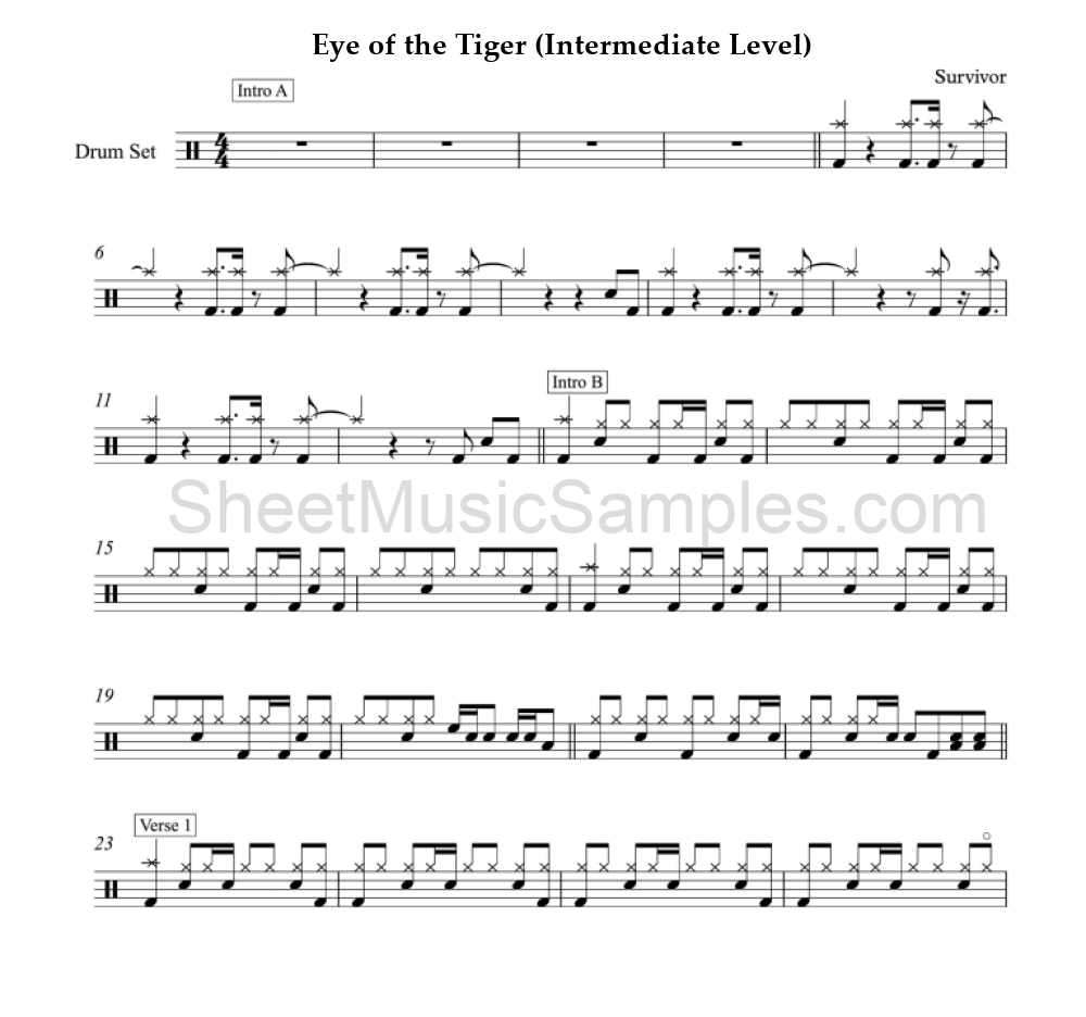 Eye of the Tiger (Intermediate Level)