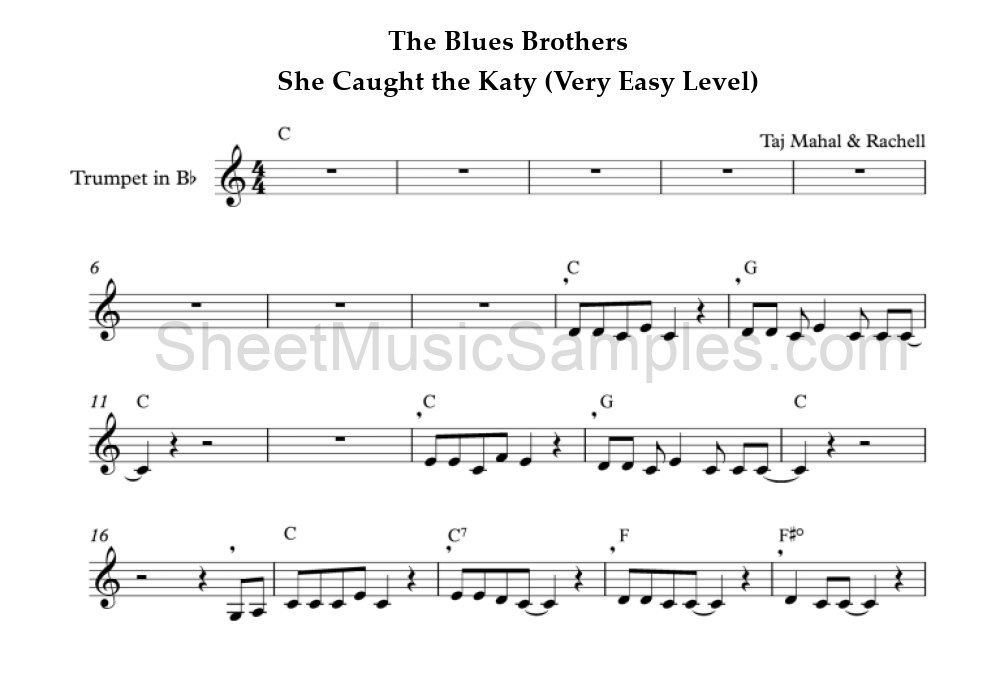 The Blues Brothers - She Caught the Katy (Very Easy Level)