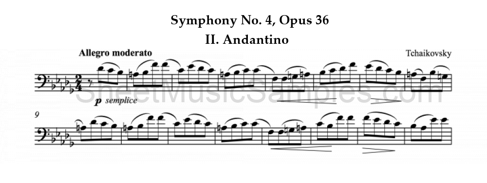 Symphony No. 4, Opus 36 - II. Andantino