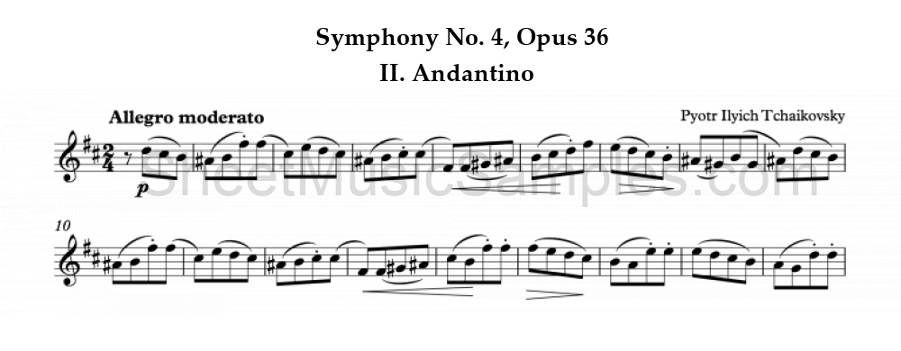 Symphony No. 4, Opus 36 - II. Andantino