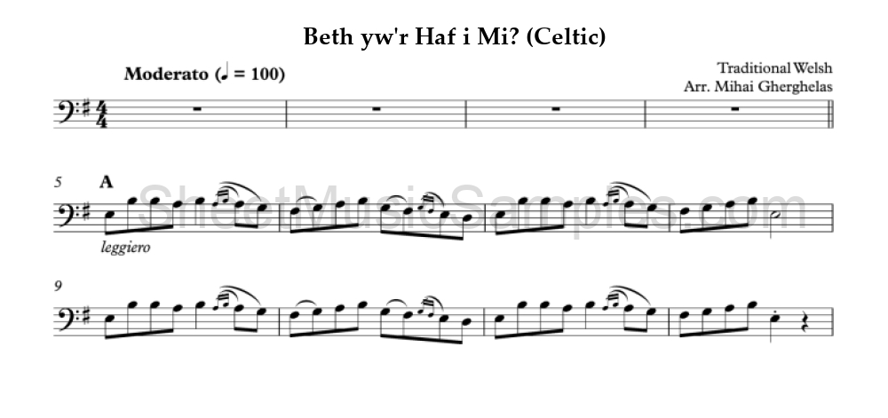 Beth yw'r Haf i Mi? (Celtic)