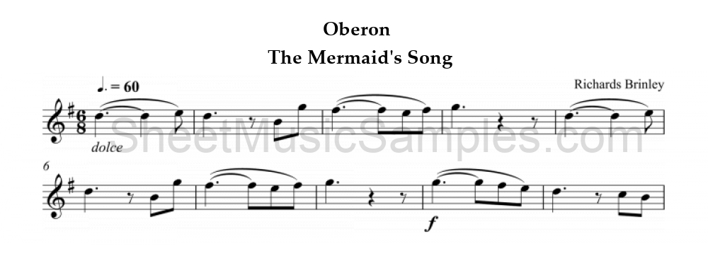 Oberon - The Mermaid's Song