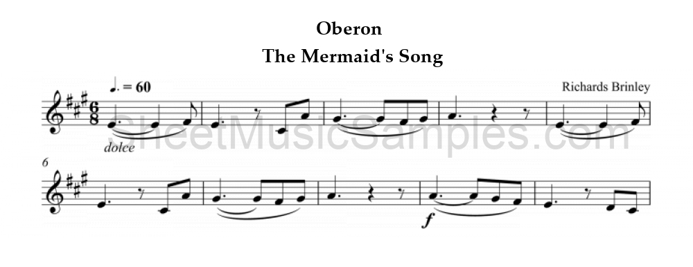 Oberon - The Mermaid's Song