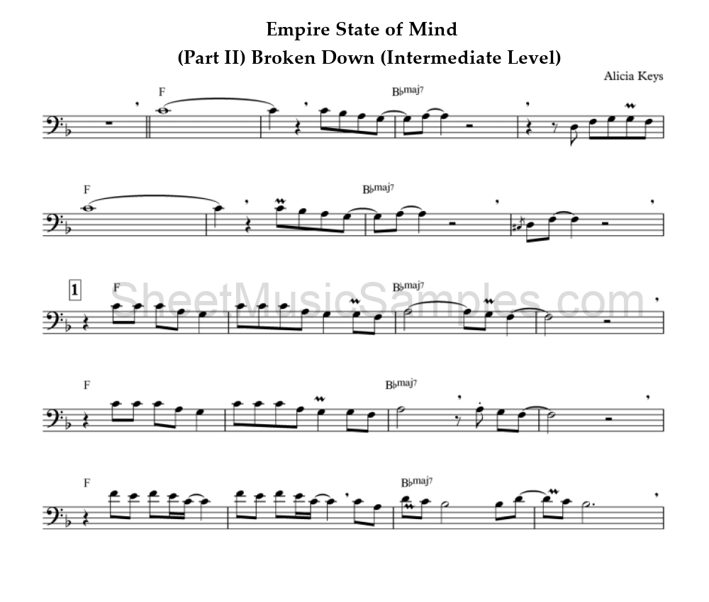 Empire State of Mind - (Part II) Broken Down (Intermediate Level)