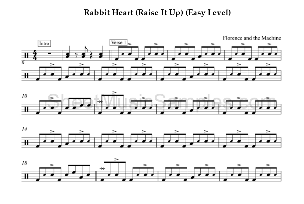 Rabbit Heart (Raise It Up) (Easy Level)