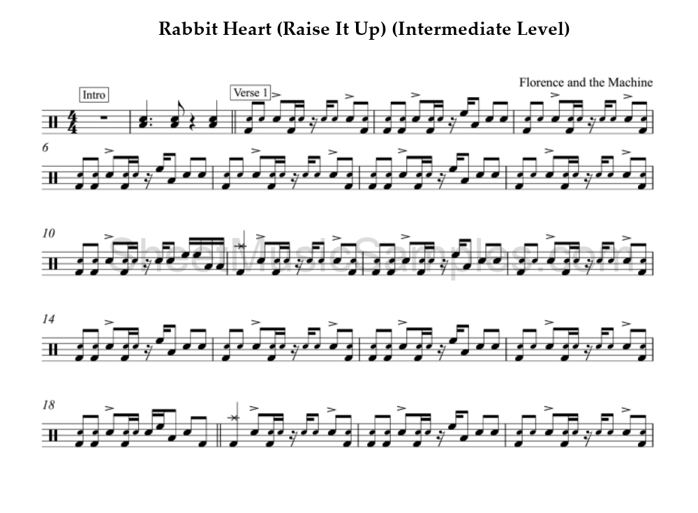 Rabbit Heart (Raise It Up) (Intermediate Level)