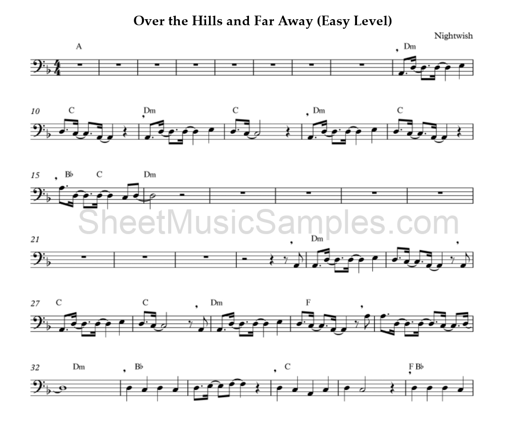 Over the Hills and Far Away (Easy Level)