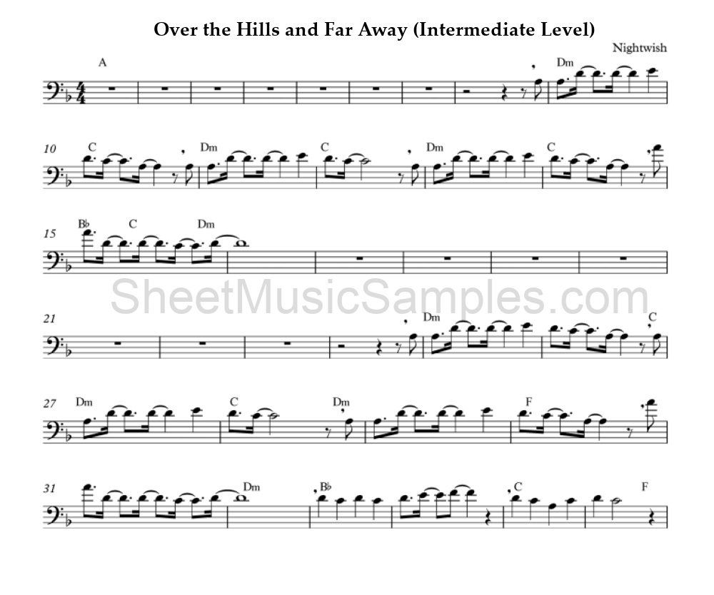 Over the Hills and Far Away (Intermediate Level)