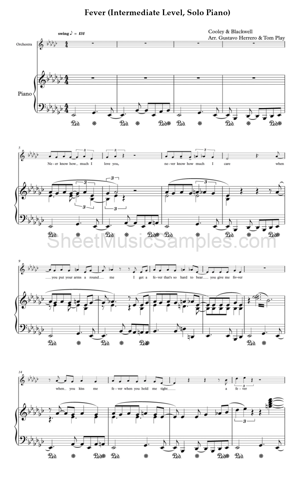 Fever (Intermediate Level, Solo Piano)