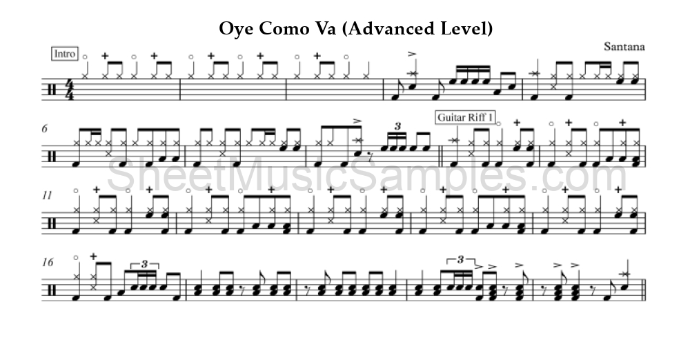 Oye Como Va (Advanced Level)