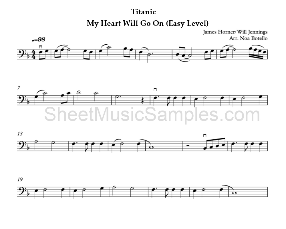 Titanic - My Heart Will Go On (Easy Level)