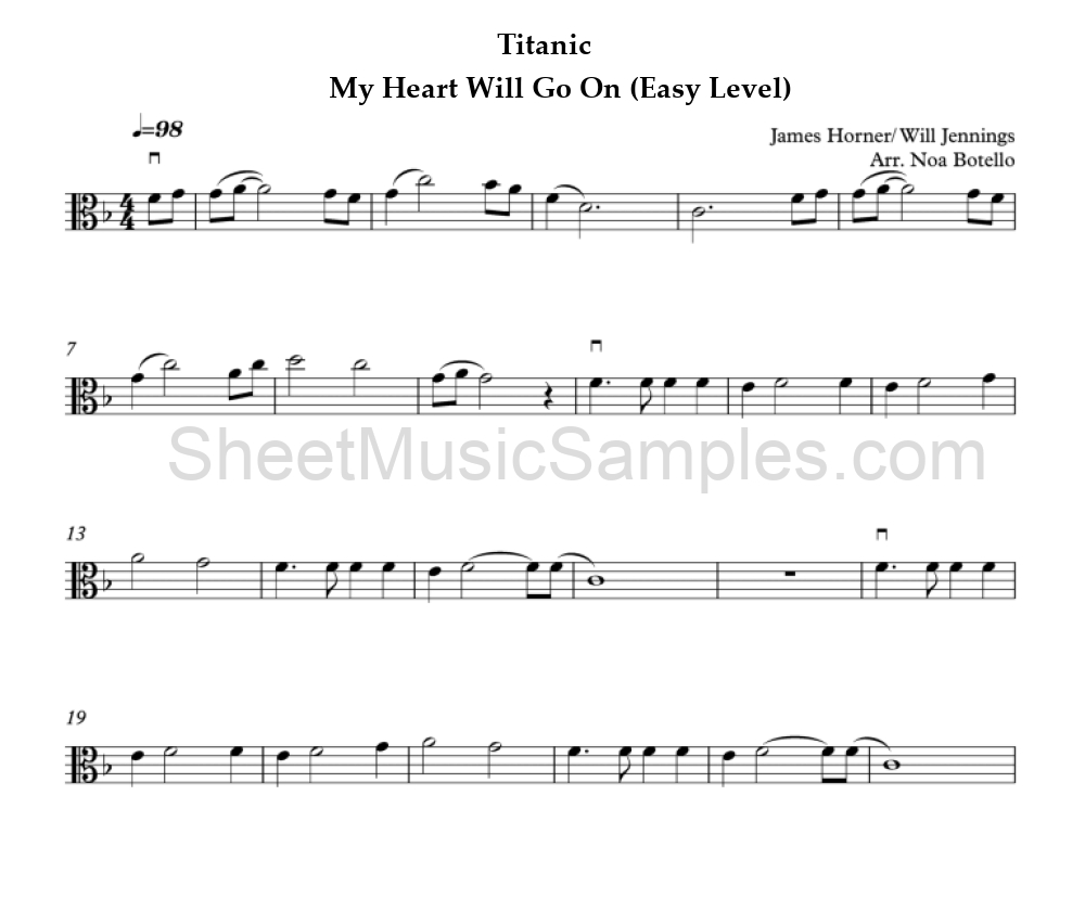 Titanic - My Heart Will Go On (Easy Level)