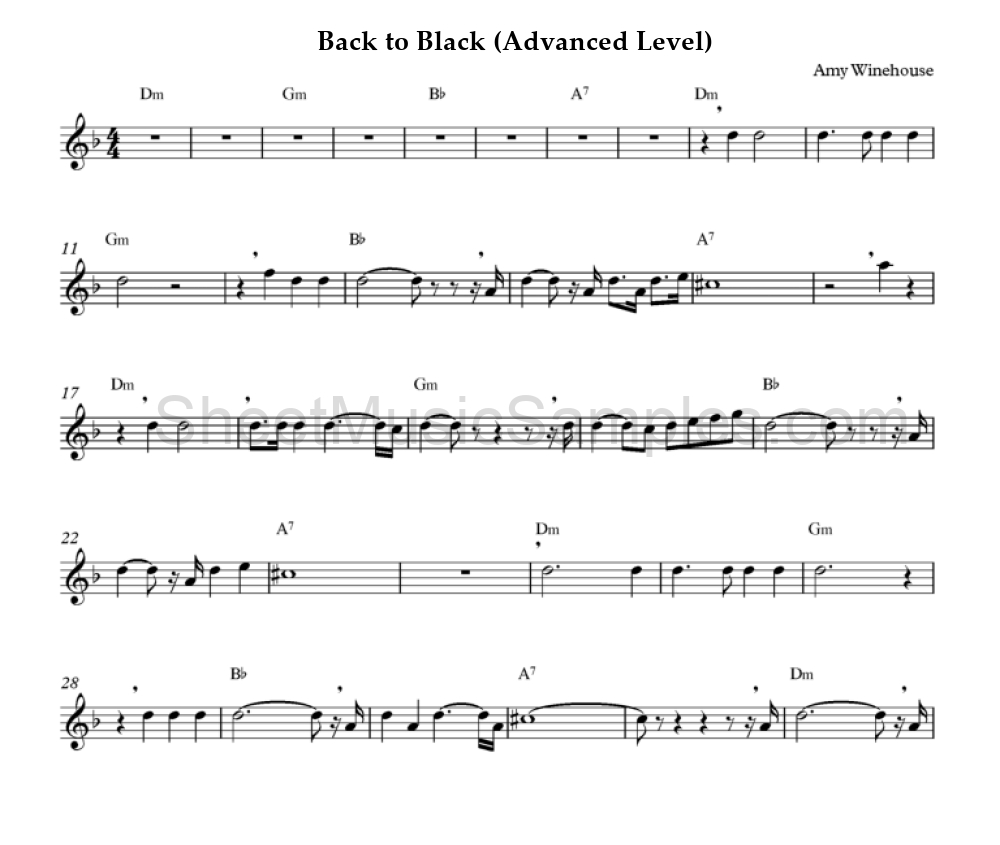 Back to Black (Advanced Level)