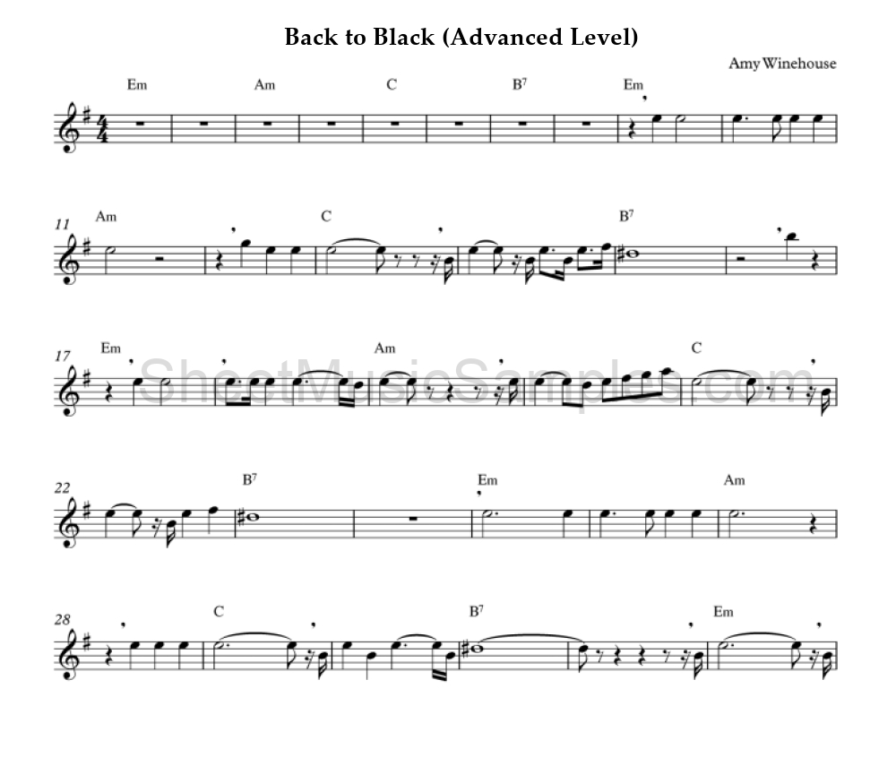 Back to Black (Advanced Level)