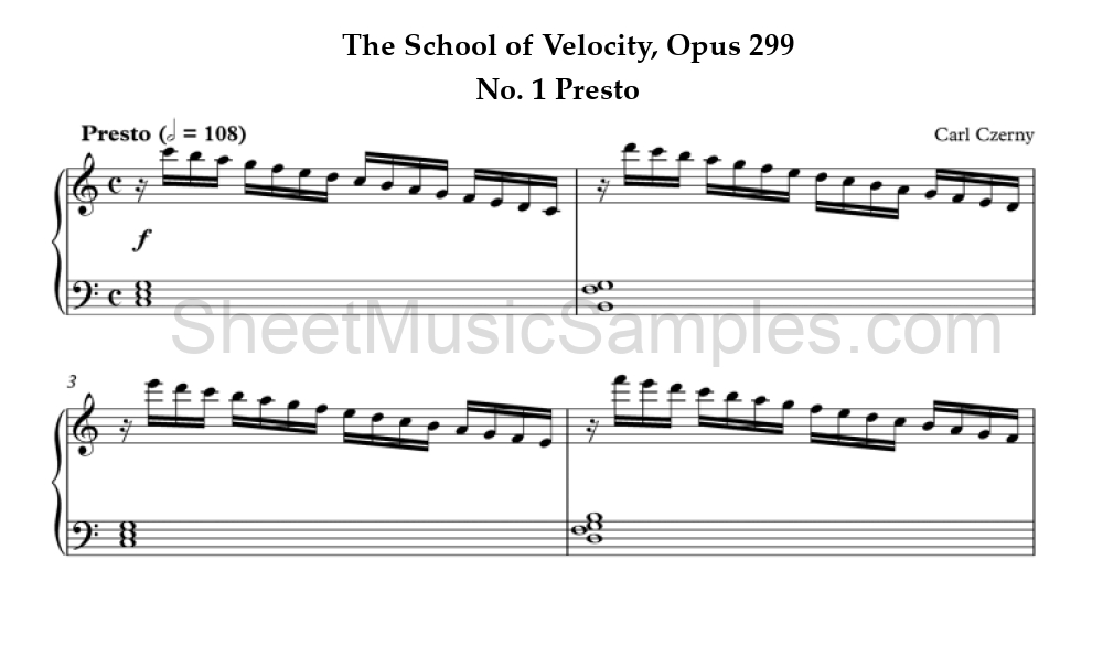 The School of Velocity, Opus 299 - No. 1 Presto