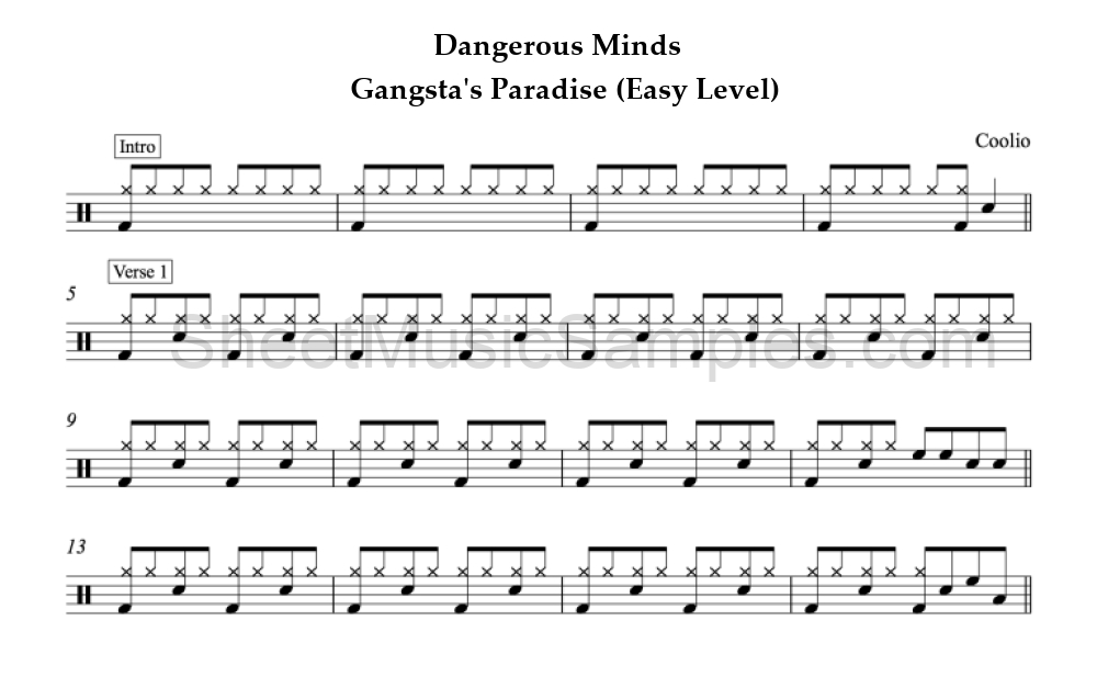 Dangerous Minds - Gangsta's Paradise (Easy Level)