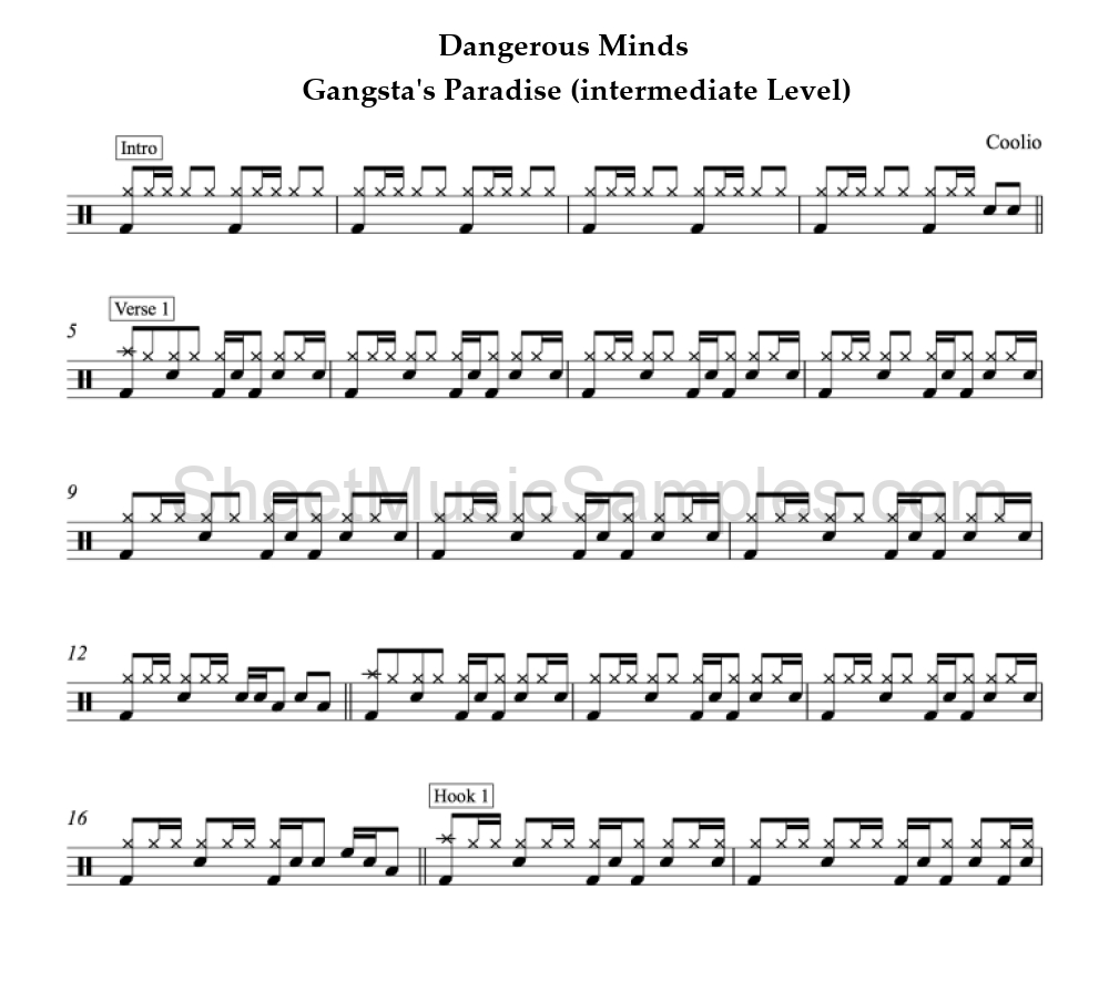 Dangerous Minds - Gangsta's Paradise (intermediate Level)