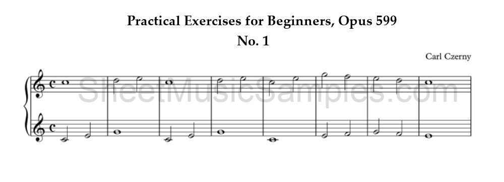 Practical Exercises for Beginners, Opus 599 - No. 1