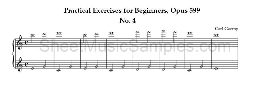 Practical Exercises for Beginners, Opus 599 - No. 4