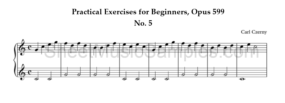 Practical Exercises for Beginners, Opus 599 - No. 5