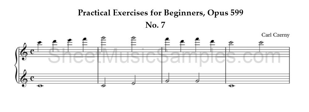 Practical Exercises for Beginners, Opus 599 - No. 7