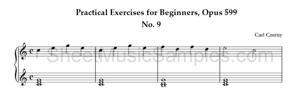 Practical Exercises for Beginners, Opus 599 - No. 9